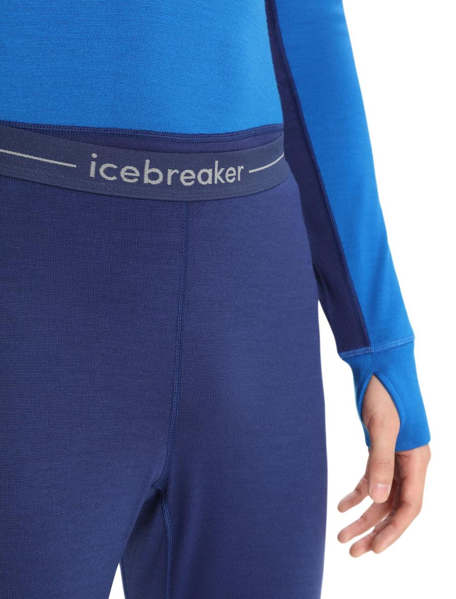 Icebreaker Merino 260 ZoneKnit™ Merino Férfi Leggings Királykék Sötétkék | HU 1129TCEV